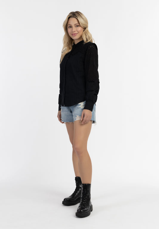 DreiMaster Vintage Damen Langarmbluse