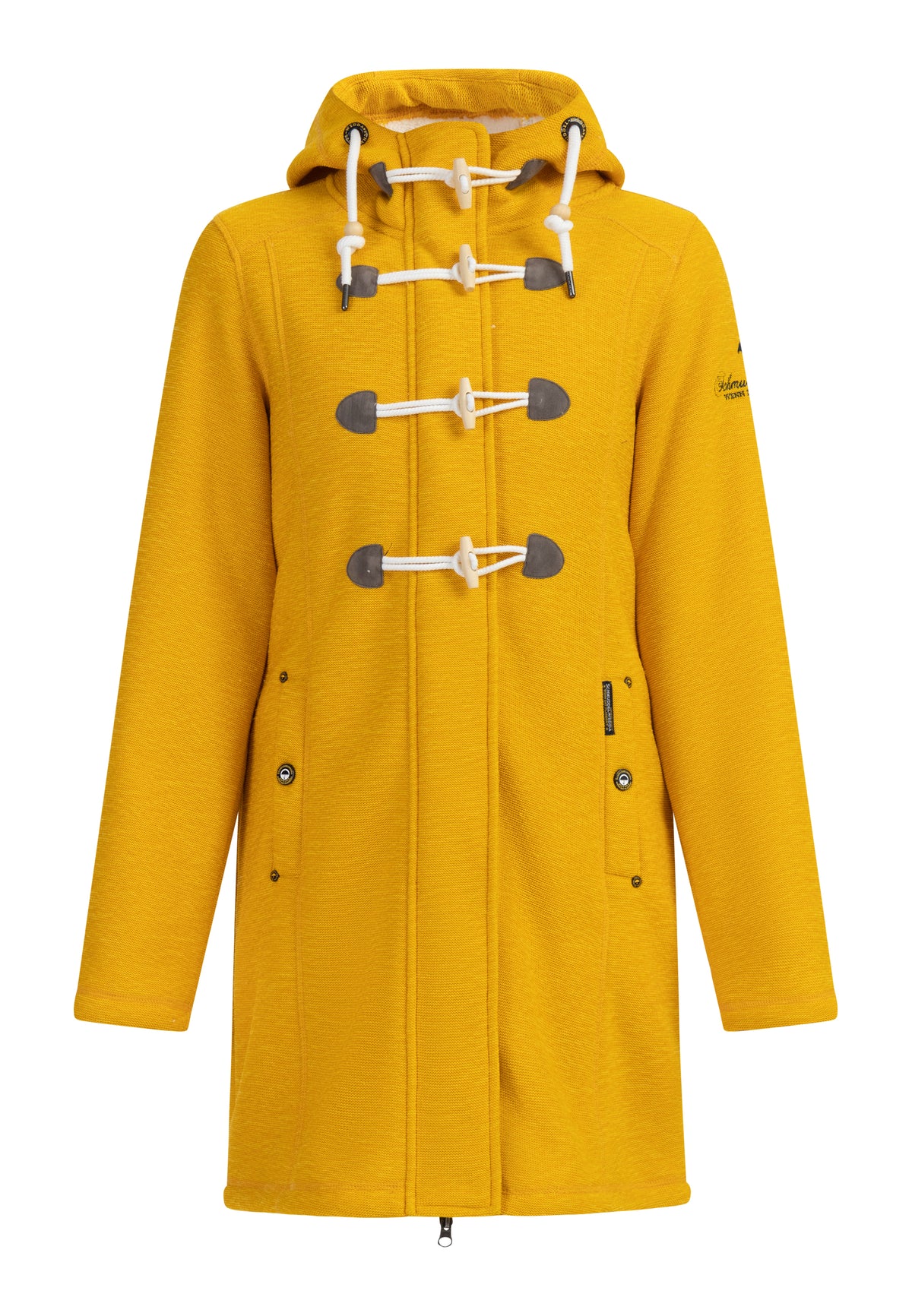 Schmuddelwedda Damen Strickfleece-Dufflecoat