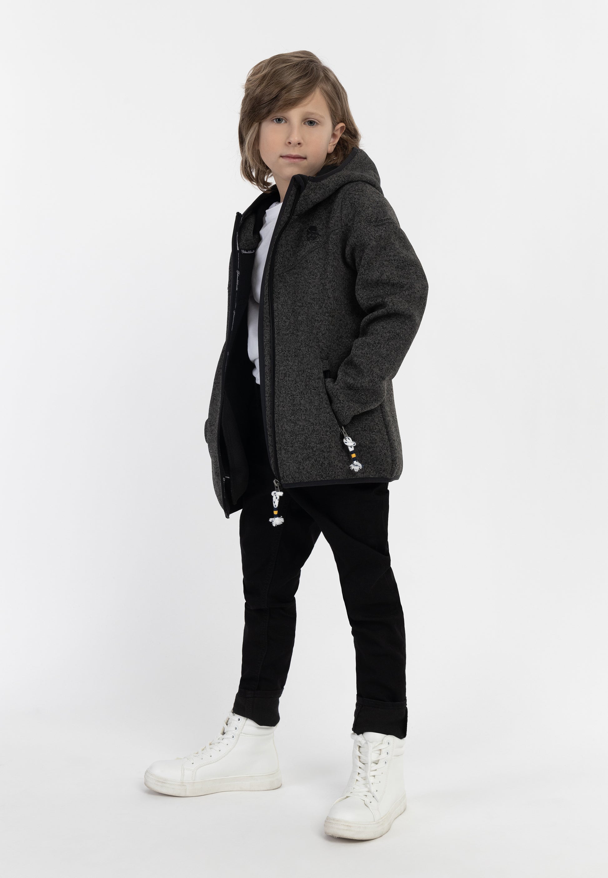 Schmuddelwedda gestrickter Fleece-Blouson + Daypack Set