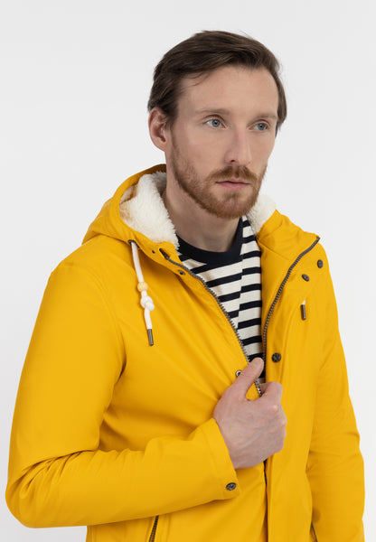 Schmuddelwedda Herren Regenjacke mit Kunstfellfutter