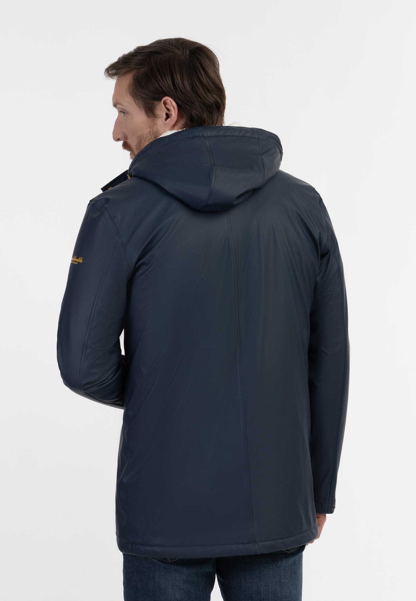 Schmuddelwedda Herren Regenjacke mit Kunstfellfutter