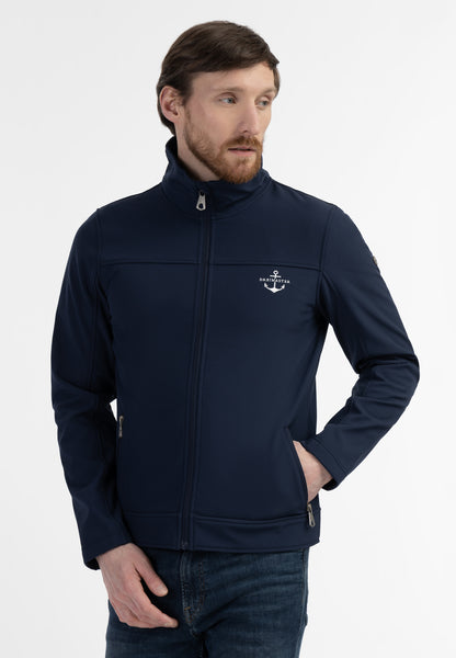 DreiMaster Maritim Herren-Softshelljacke – recyceltes Material