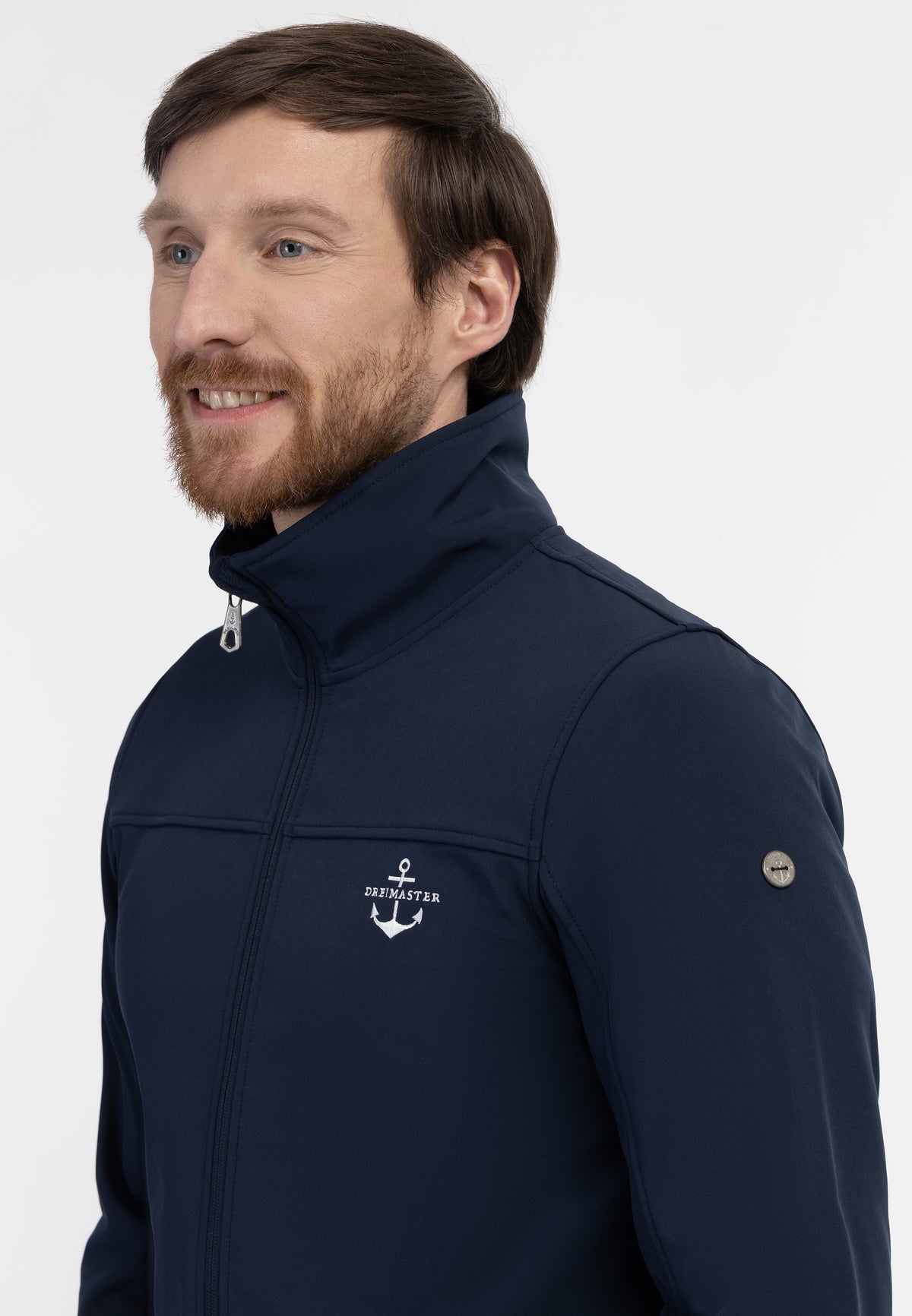 DreiMaster Maritim Herren-Softshelljacke – recyceltes Material