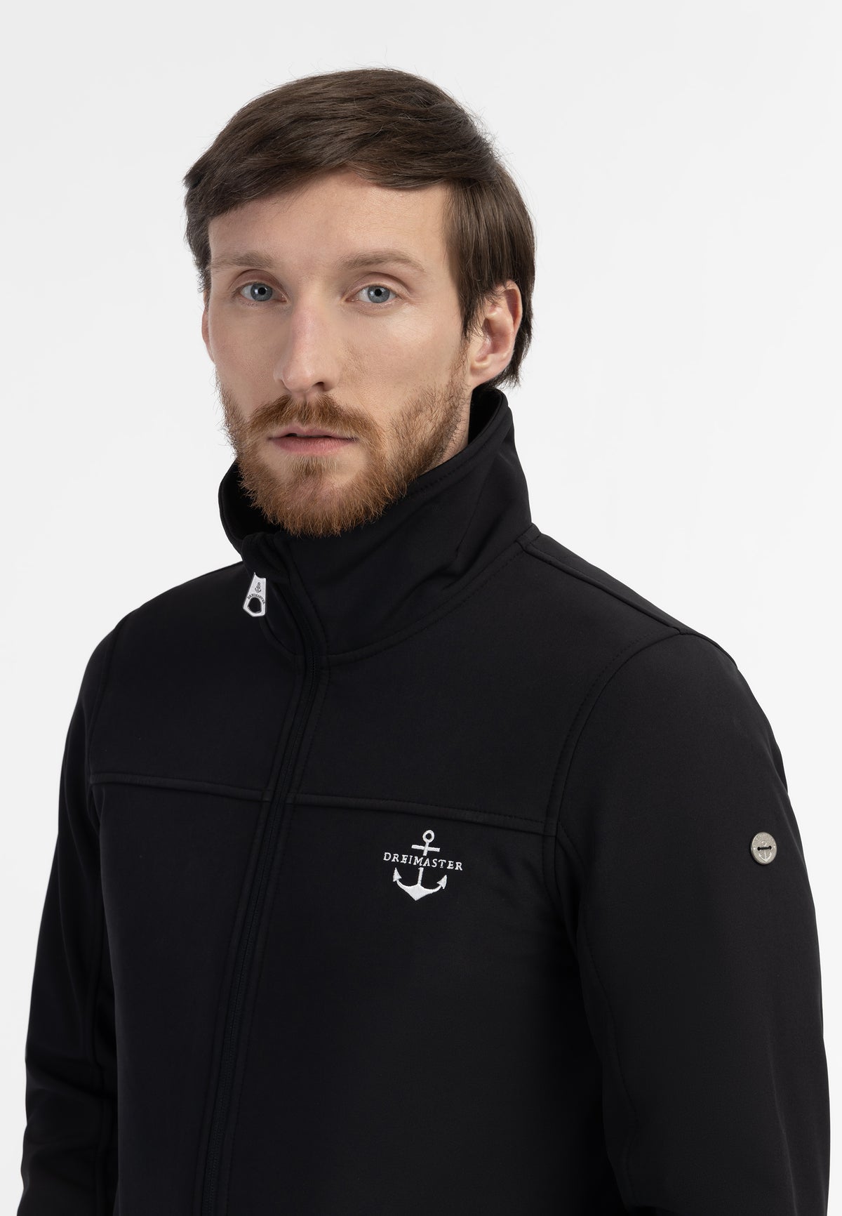 DreiMaster Maritim Herren-Softshelljacke – recyceltes Material