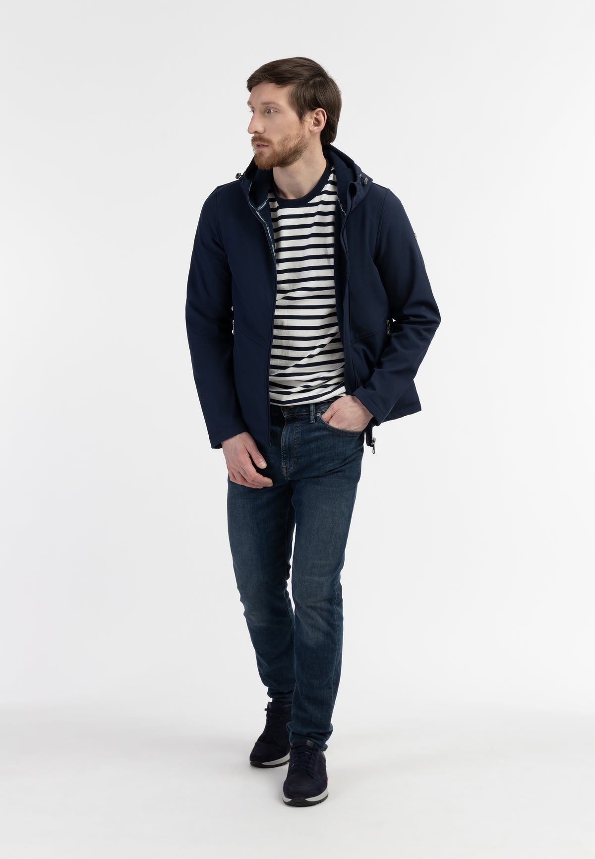 DreiMaster Maritim Herren-Softshelljacke – recyceltes Material