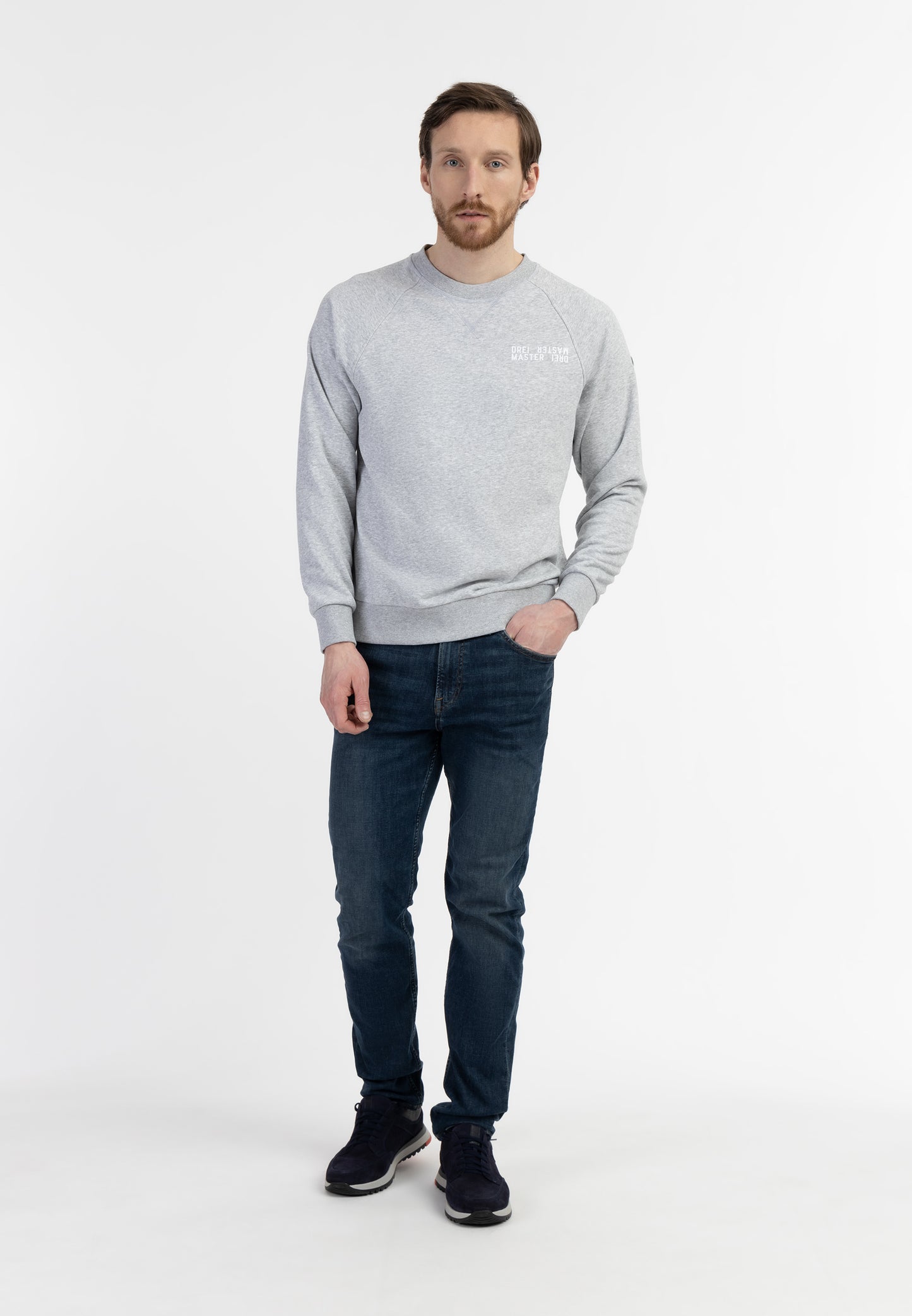 DreiMaster Maritim Herren Sweatshirt mit Rundhalsausschnitt