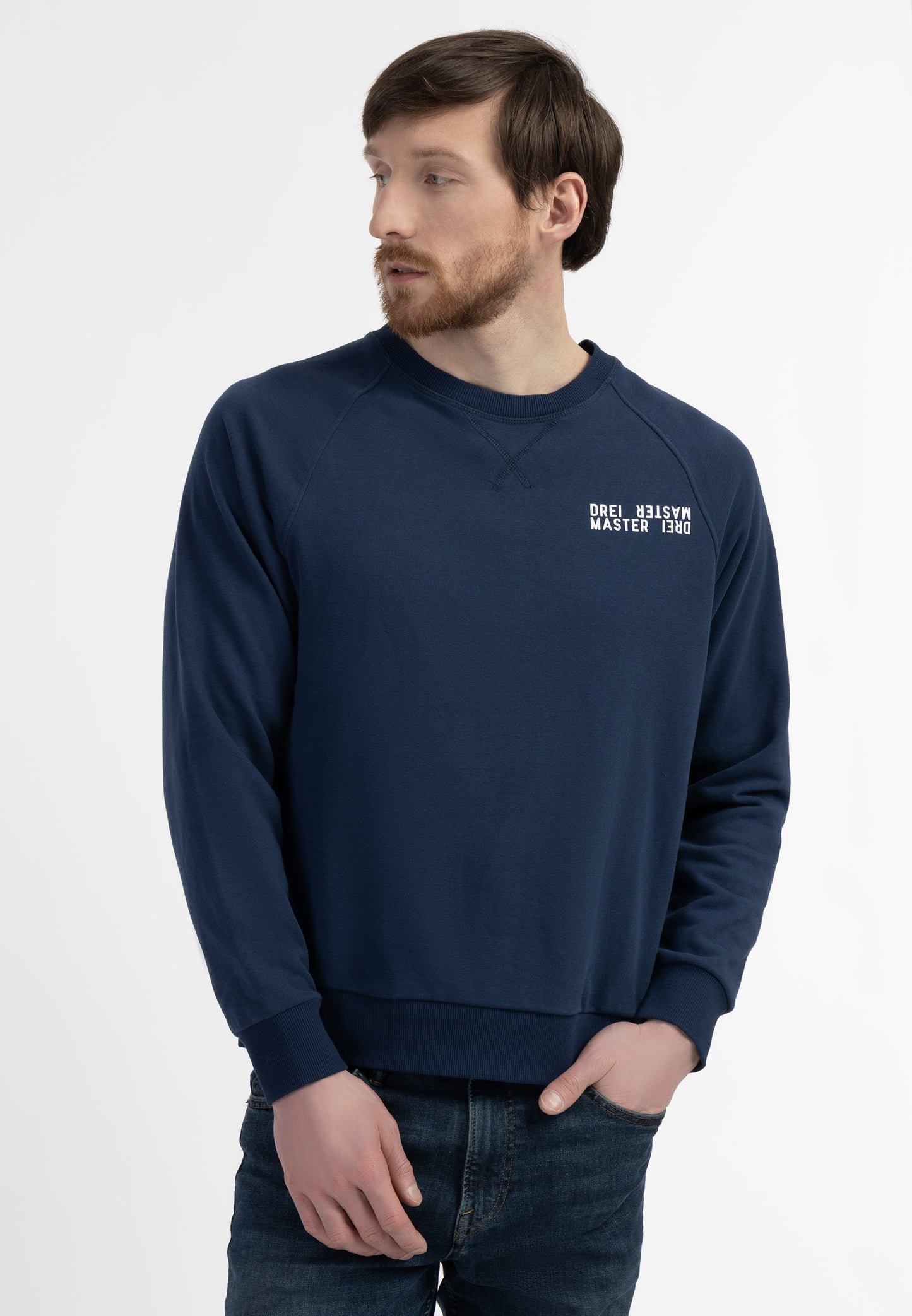 DreiMaster Maritim Herren Sweatshirt mit Rundhalsausschnitt