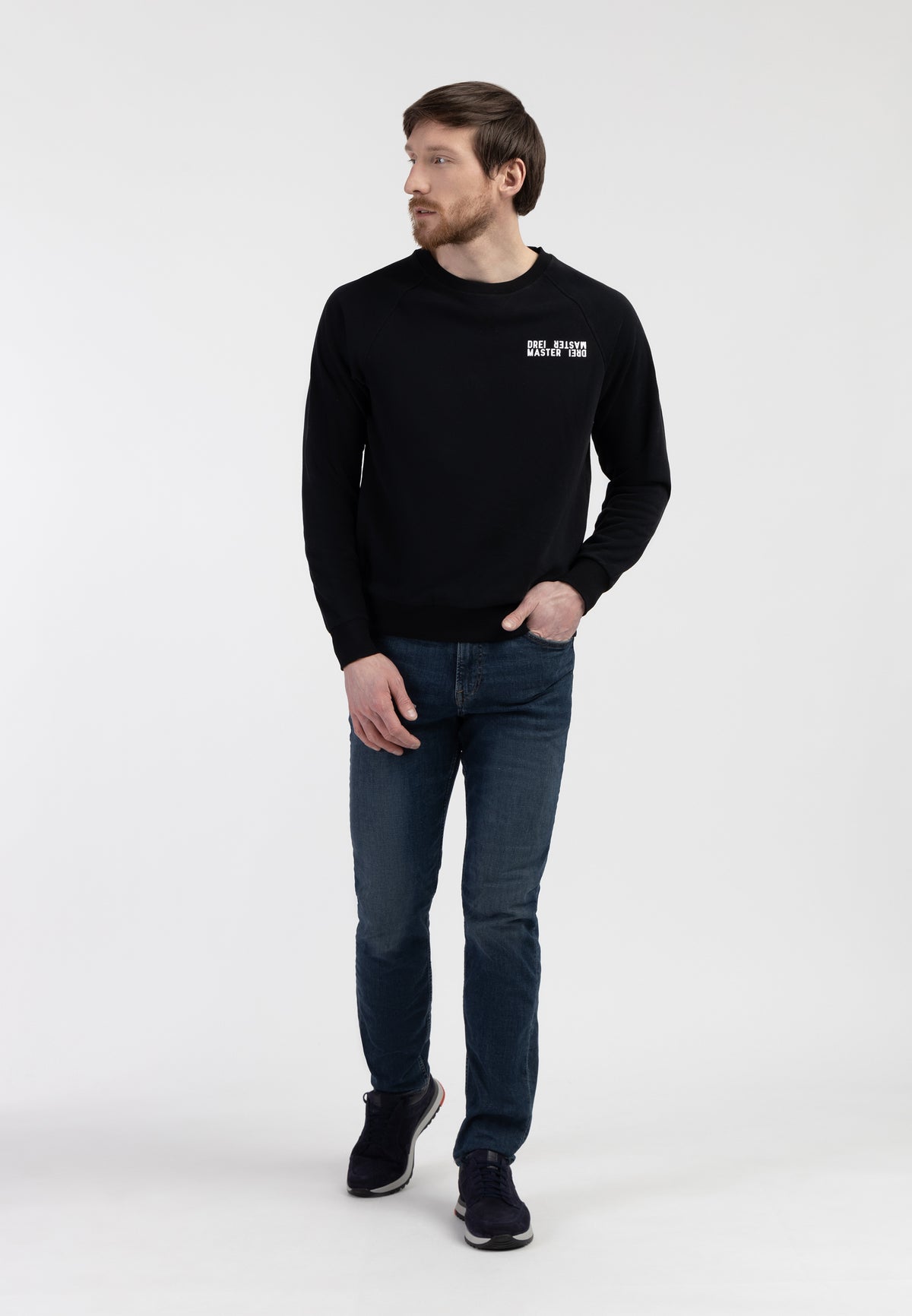 DreiMaster Maritim Herren Sweatshirt mit Rundhalsausschnitt