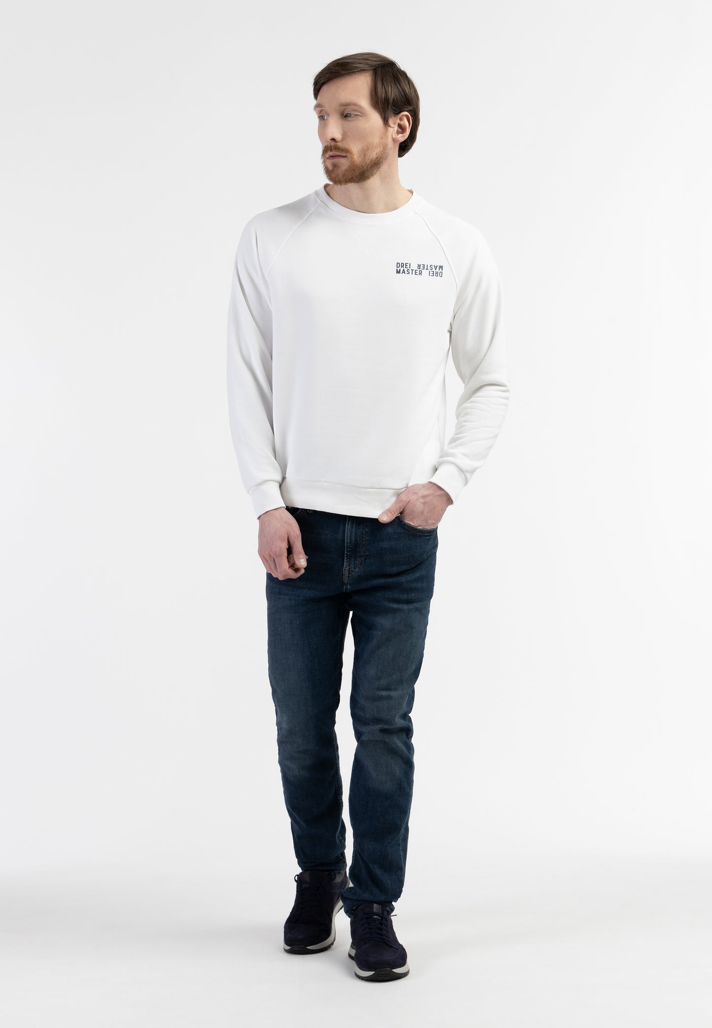 DreiMaster Maritim Herren Sweatshirt mit Rundhalsausschnitt