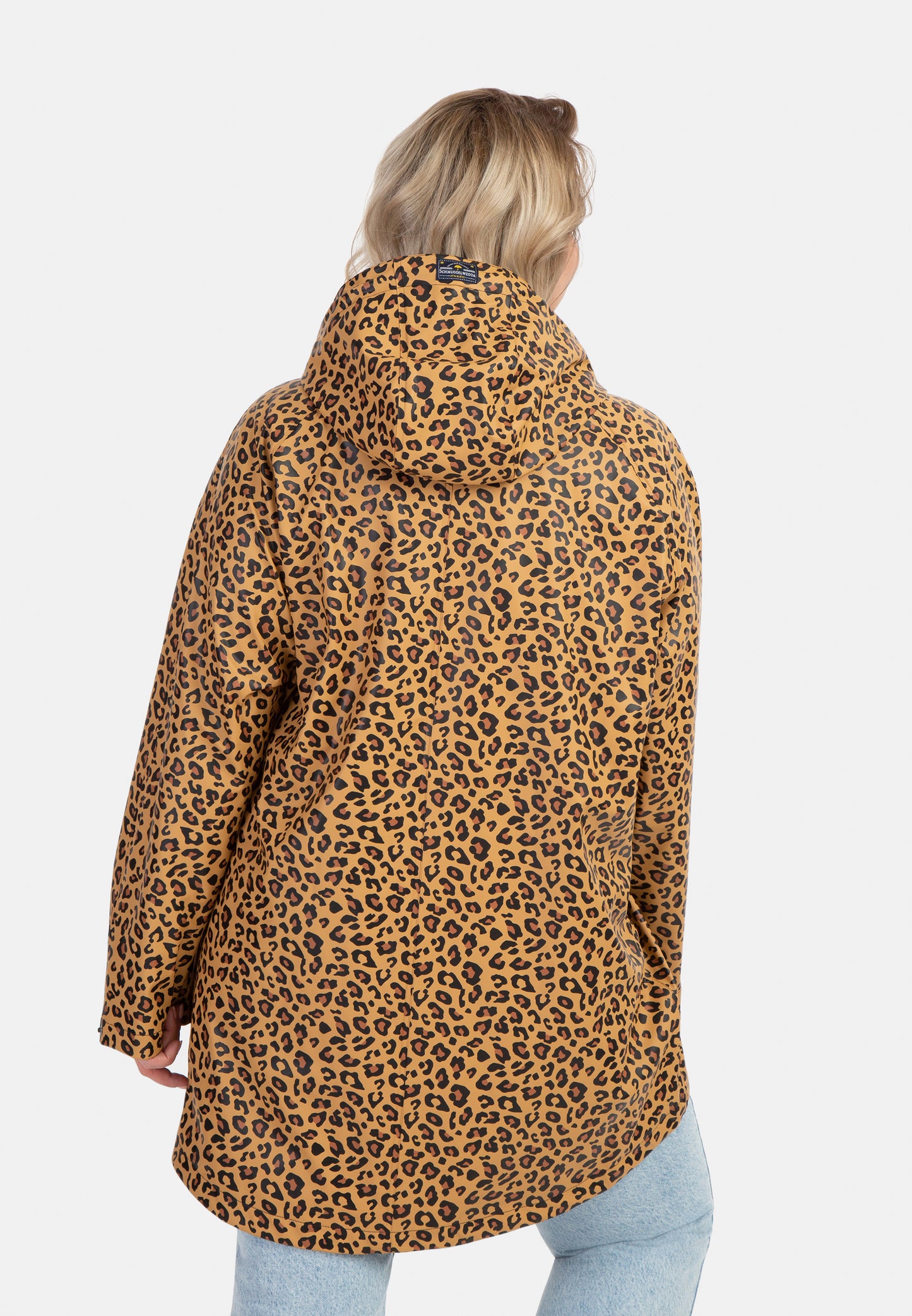 Schmuddelwedda Women's Plus Size Raincoat With Leopard Print Schmuddelwedda