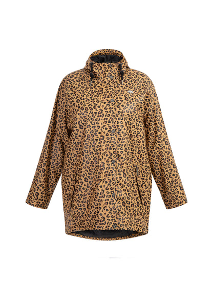 Schmuddelwedda Women's Plus Size Raincoat With Leopard Print Schmuddelwedda