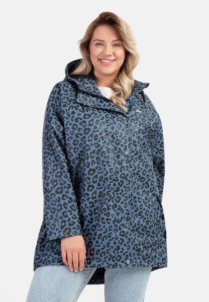 Schmuddelwedda Women's Plus Size Raincoat With Leopard Print Schmuddelwedda