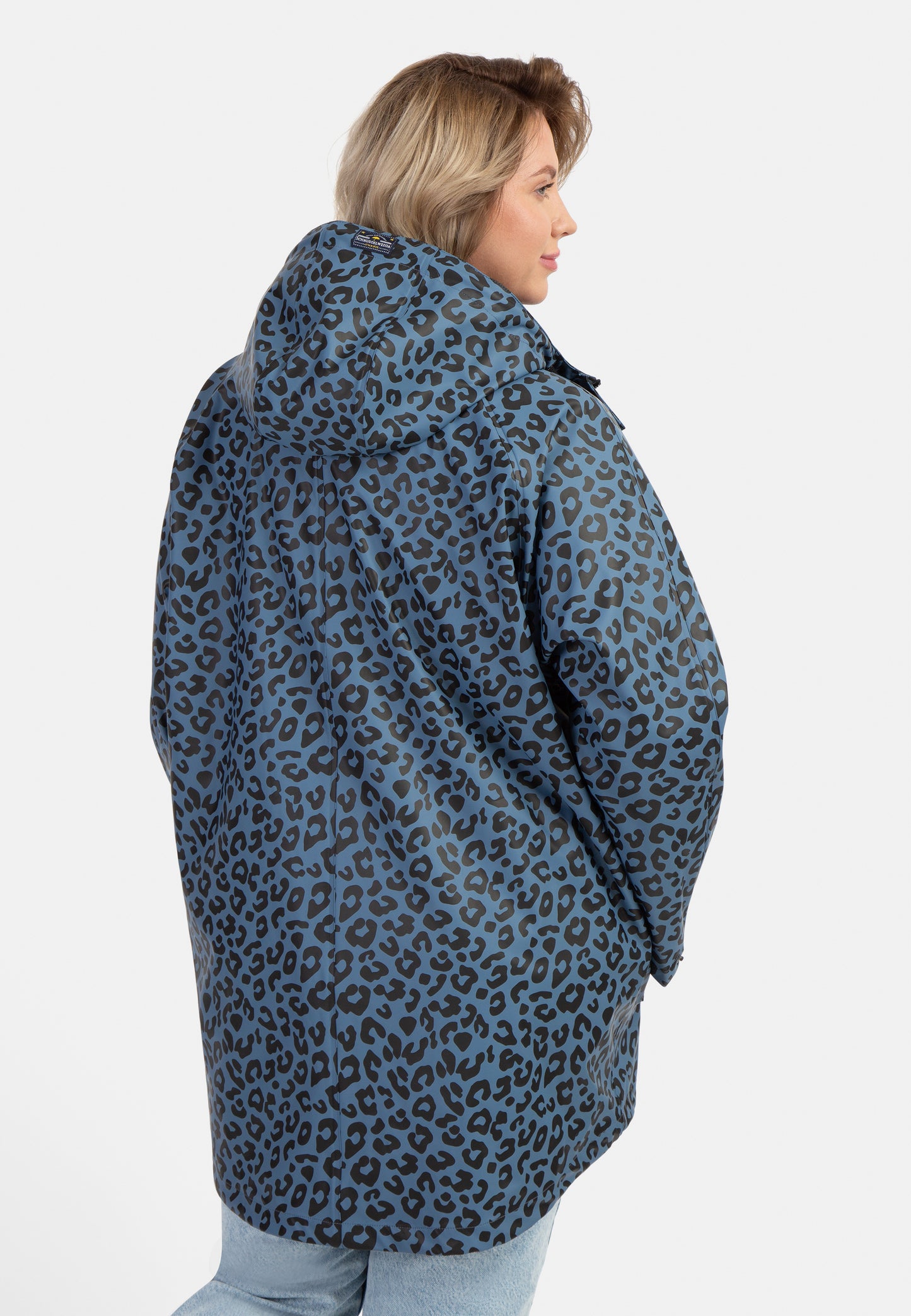 Schmuddelwedda Women's Plus Size Raincoat With Leopard Print Schmuddelwedda