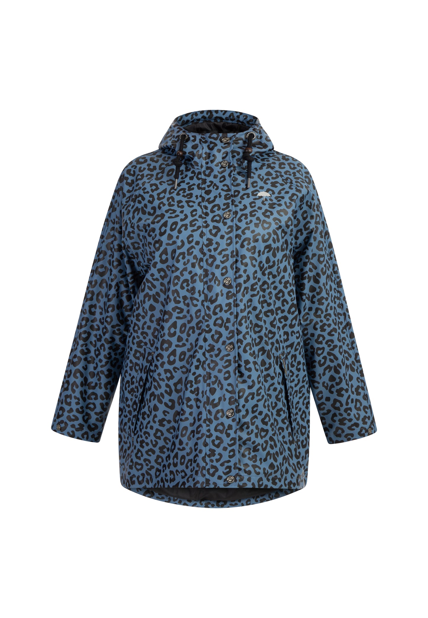 Schmuddelwedda Women's Plus Size Raincoat With Leopard Print Schmuddelwedda