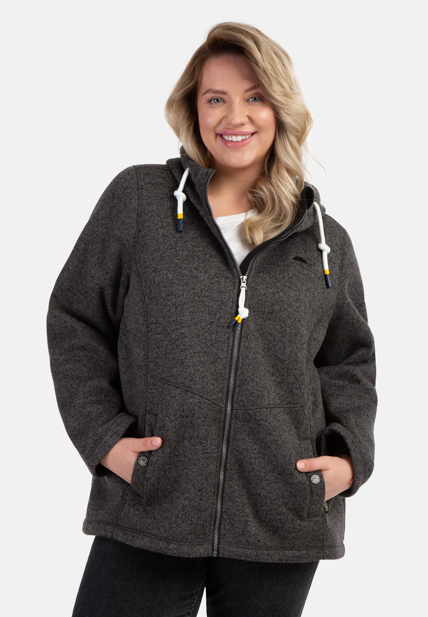 Schmuddelwedda Women's Plus Size Knitted Fleece Jacket Schmuddelwedda