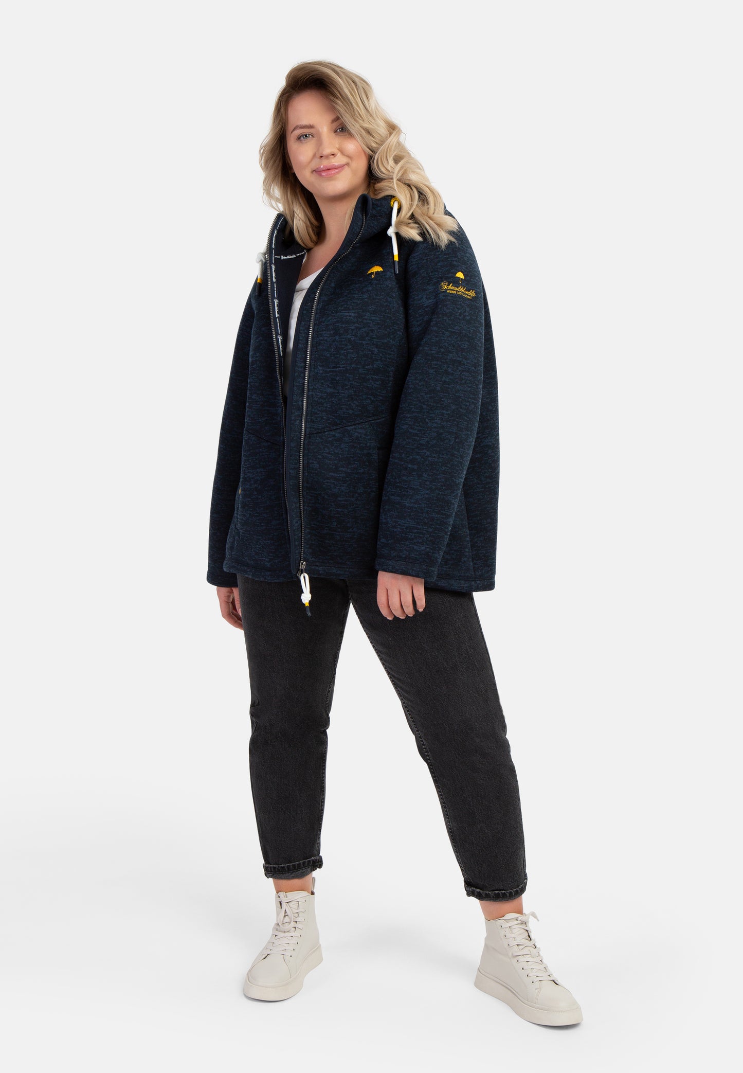 Schmuddelwedda Women's Plus Size Knitted Fleece Jacket Schmuddelwedda