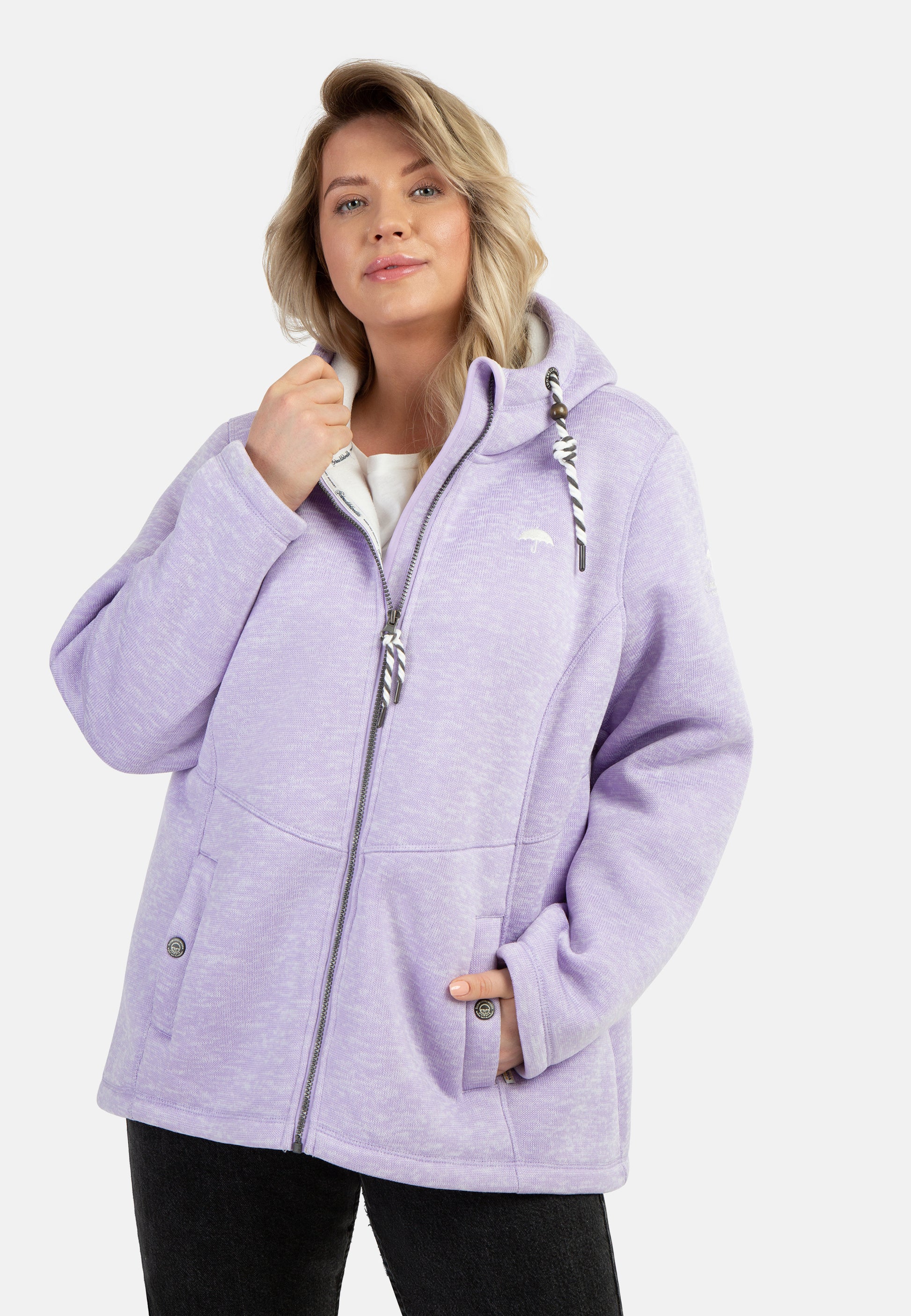 Schmuddelwedda Women's Plus Size Knitted Fleece Jacket Schmuddelwedda