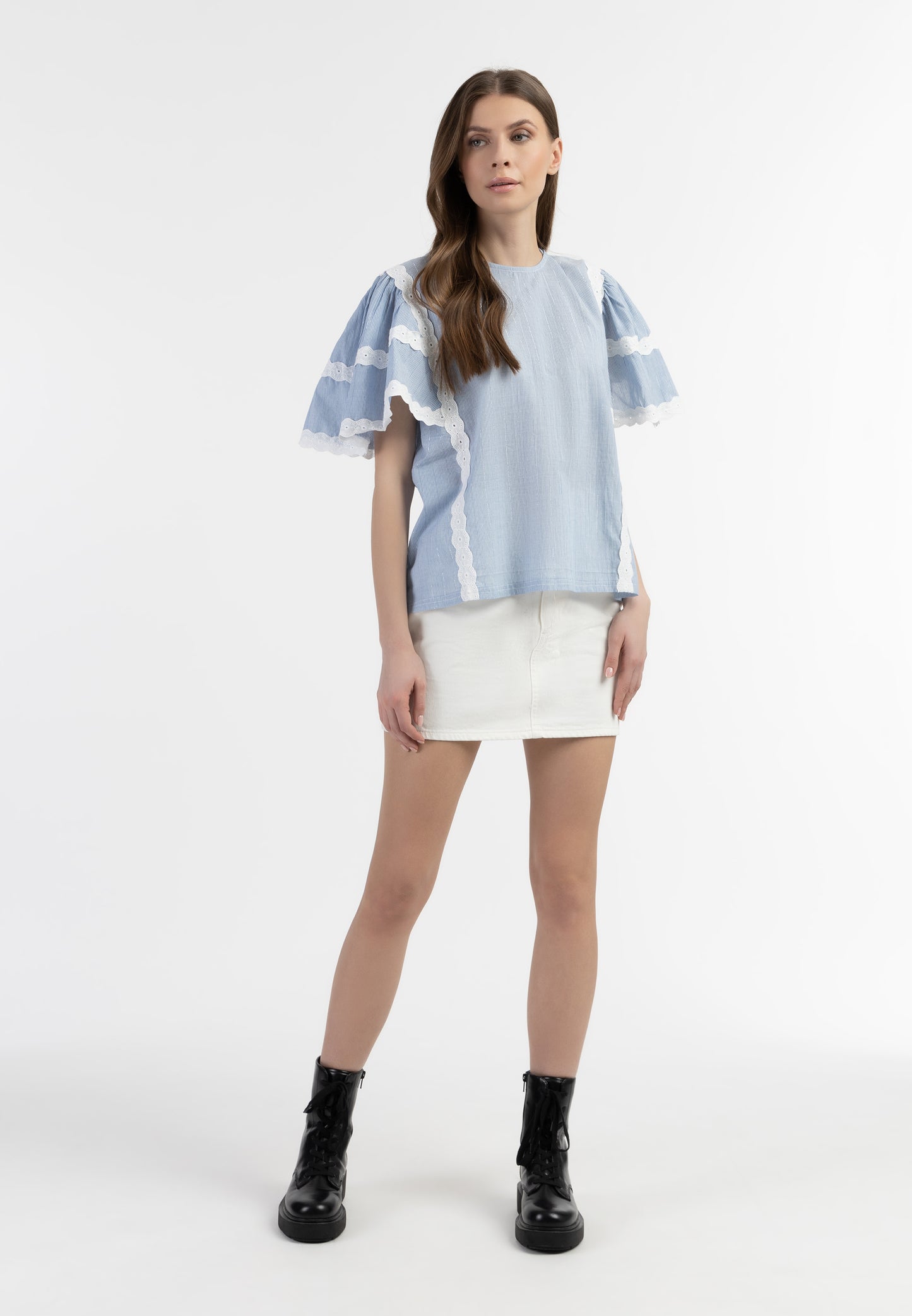 DreiMaster Vintage Women's Blouse Shirt With Lace - Schmuddelwedda Shop