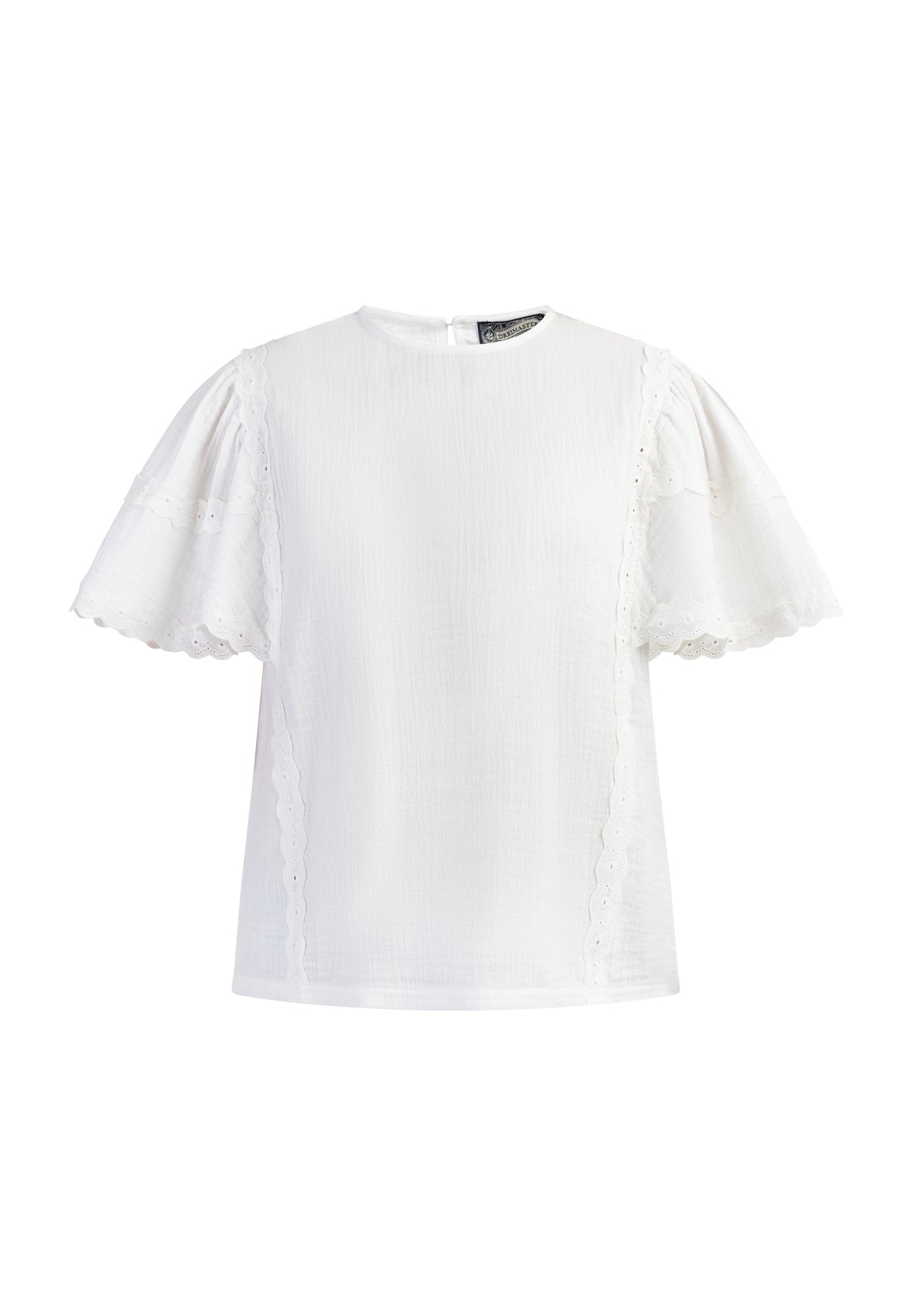 Dreimaster Vintage Women's Blouse Shirt With Lace Dreimaster Vintage