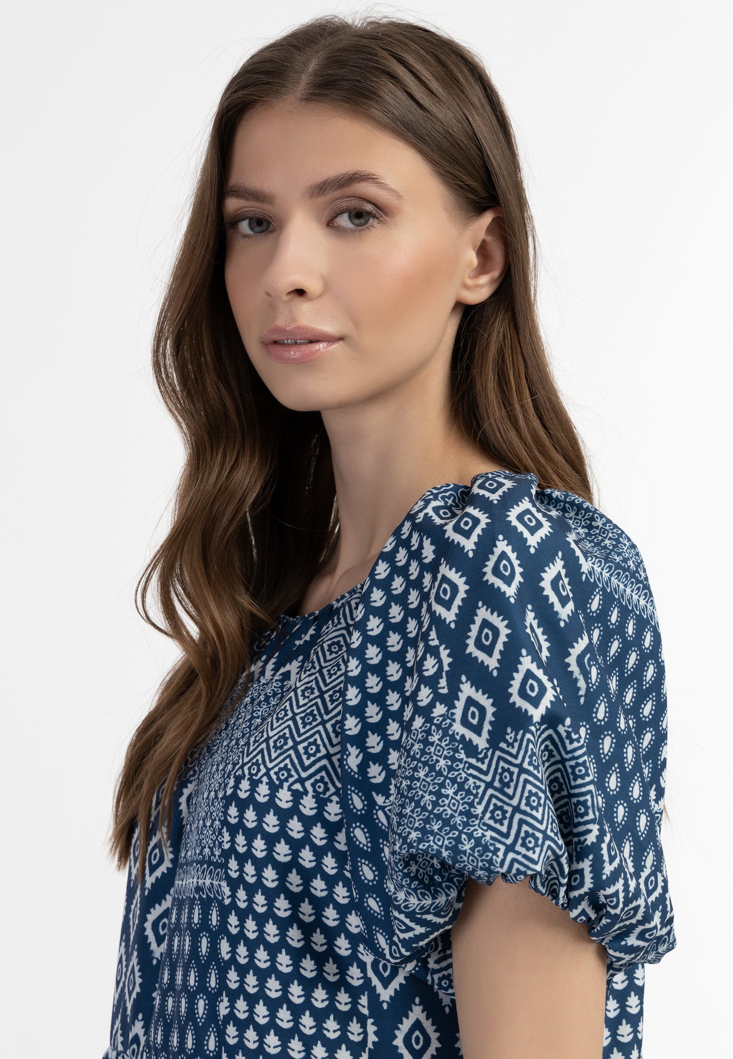 DreiMaster Vintage sukienka maxi z krótkim rękawem