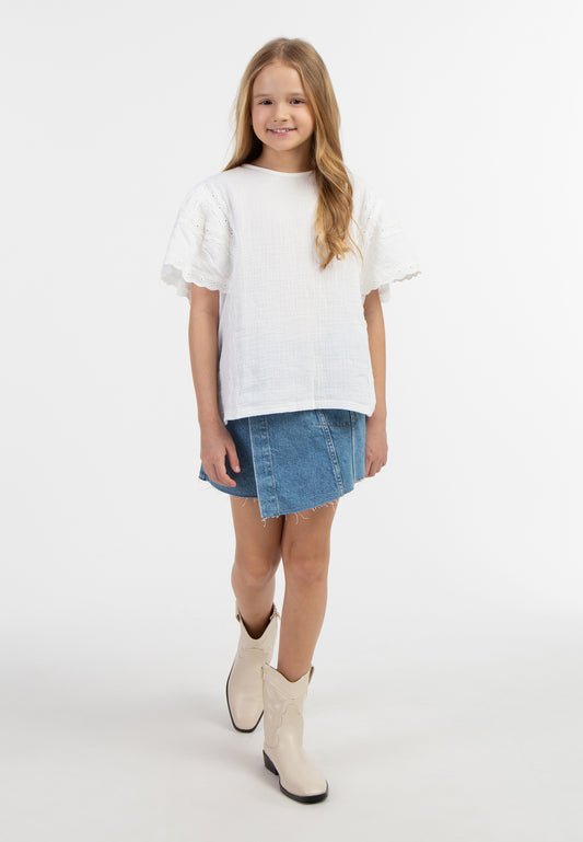 DreiMaster Girls' Blusenshirt mit Spitze