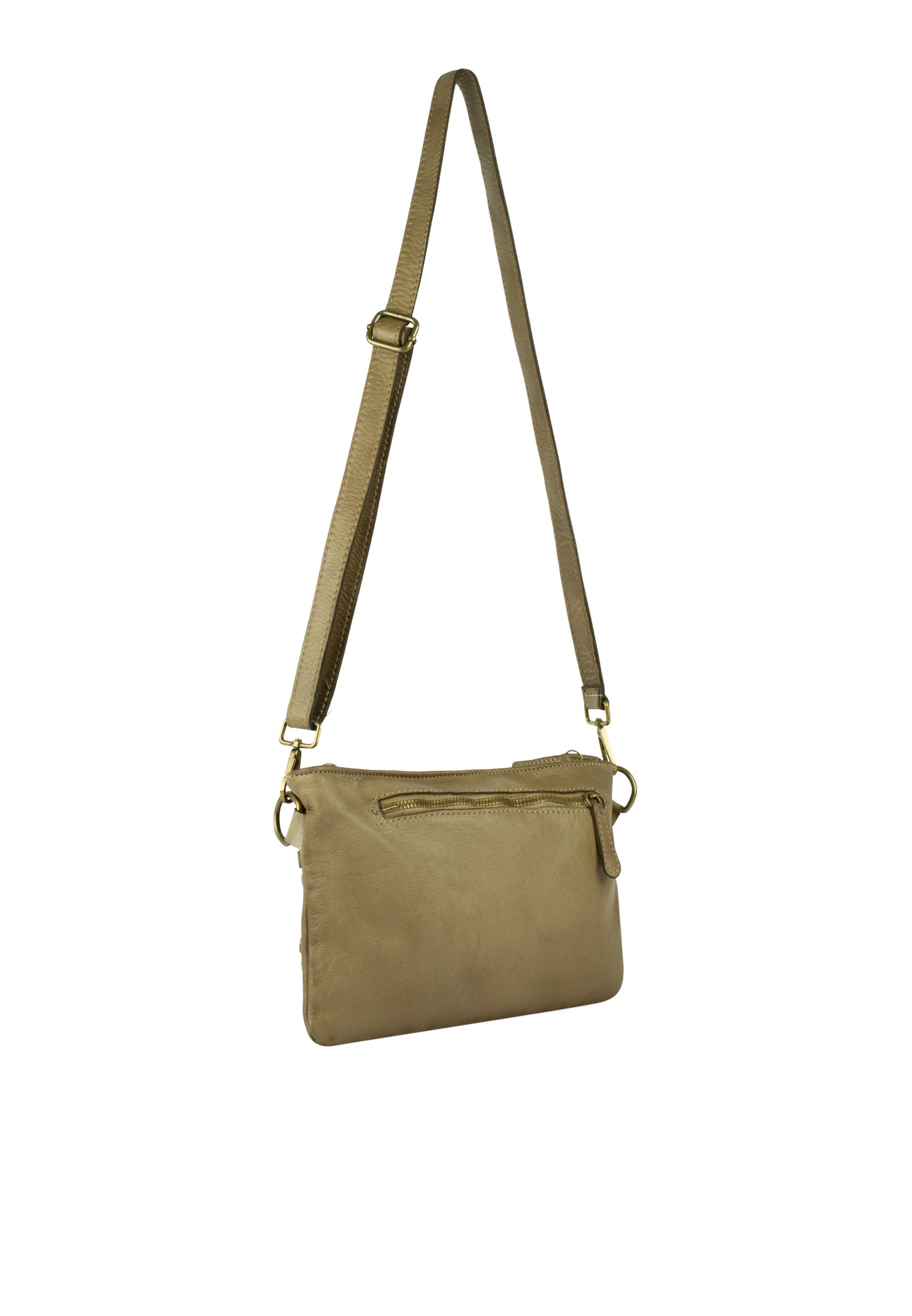 DreiMaster Vintage Damen-Ledertasche mit Nieten