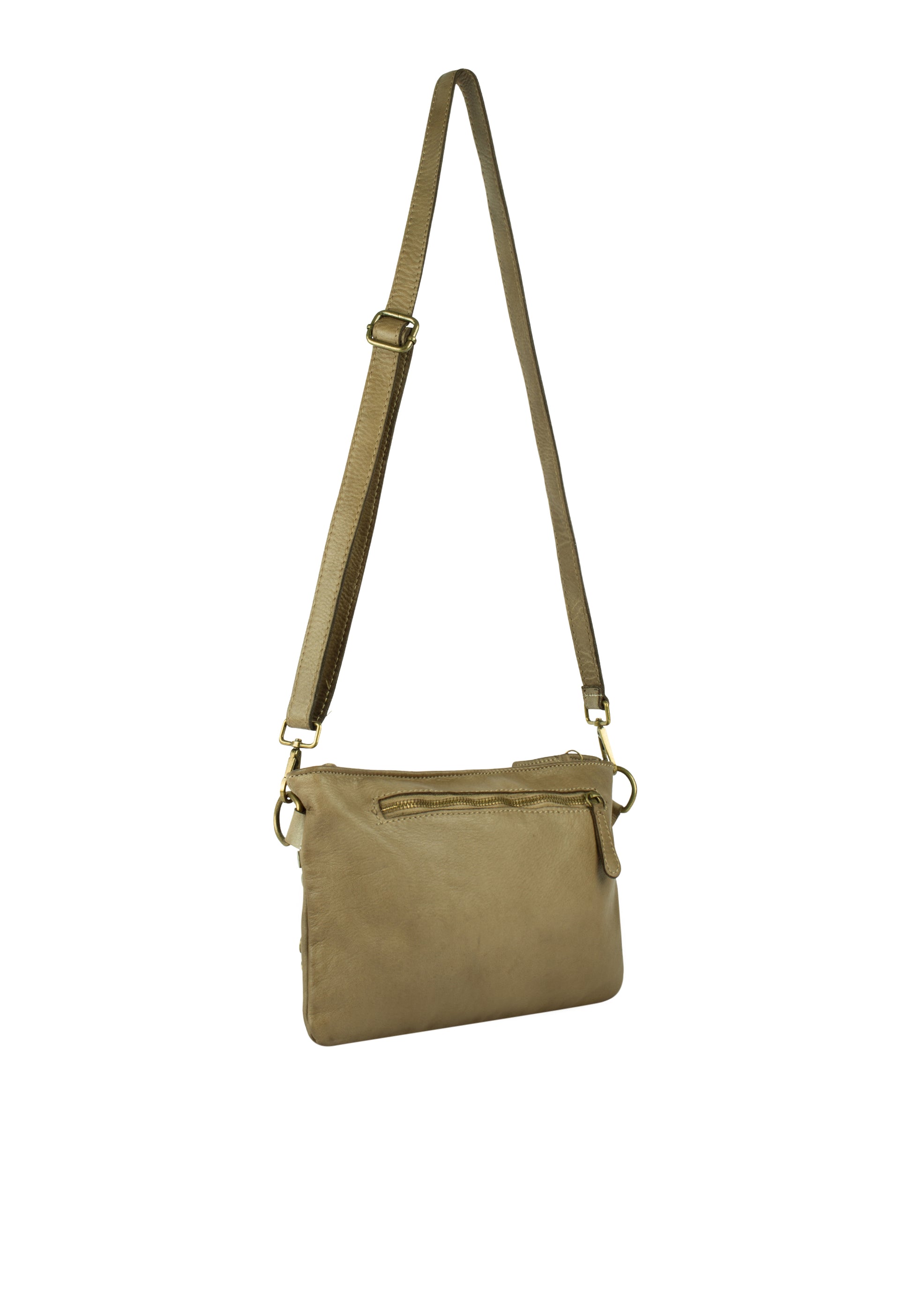 DreiMaster Vintage Damen-Ledertasche mit Nieten