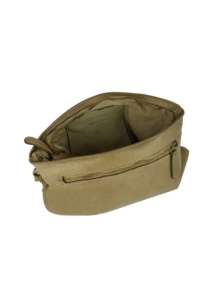 DreiMaster Vintage Damen-Ledertasche mit Nieten