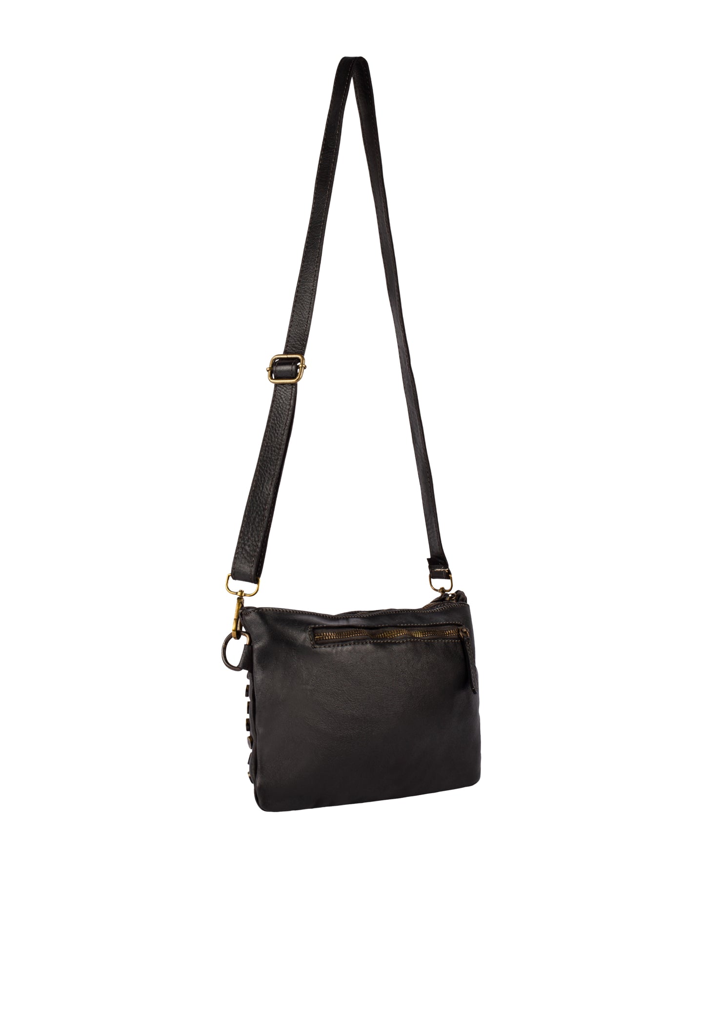 DreiMaster Vintage Damen-Ledertasche mit Nieten