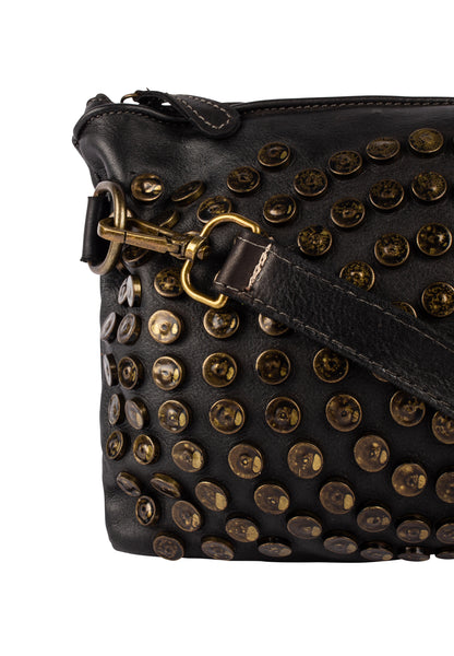 DreiMaster Vintage Damen-Ledertasche mit Nieten