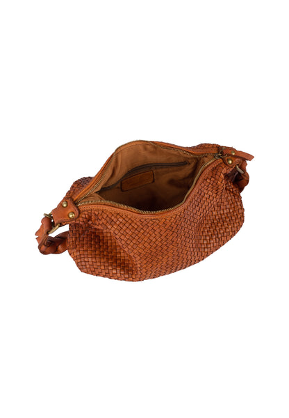 DreiMaster Vintage Damen-Schultertasche aus Leder