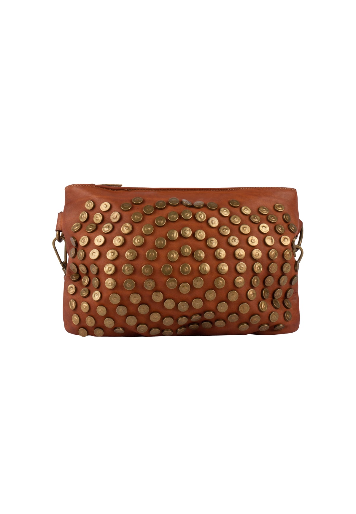 DreiMaster Vintage Damen-Ledertasche mit Nieten