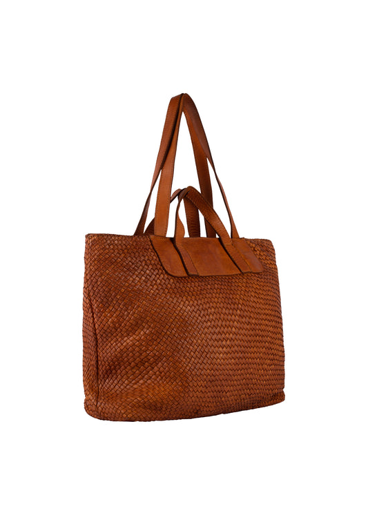 DreiMaster Vintage Damen Leder-Shopper
