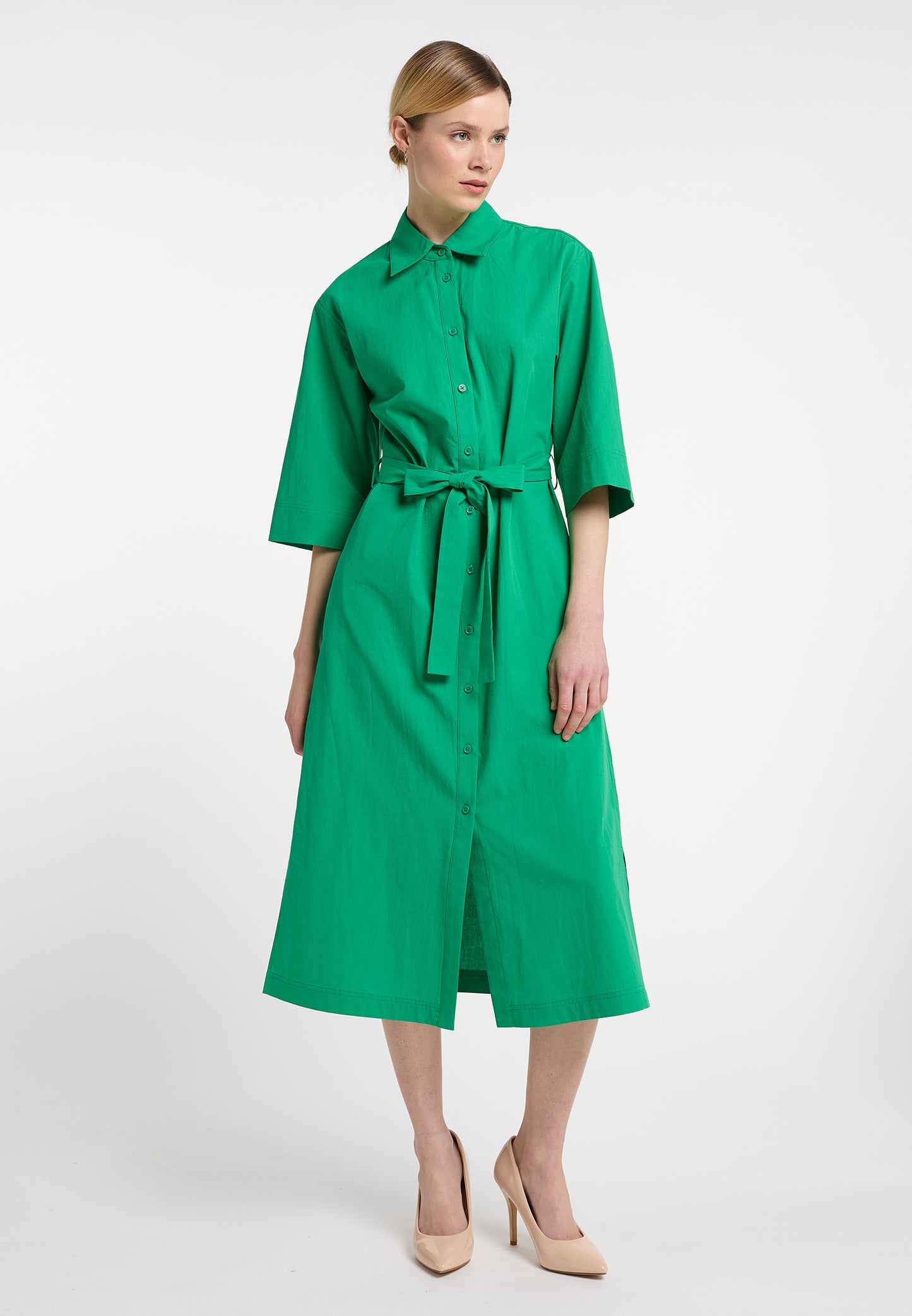 DreiMaster Klassik Damen Hemdkleid