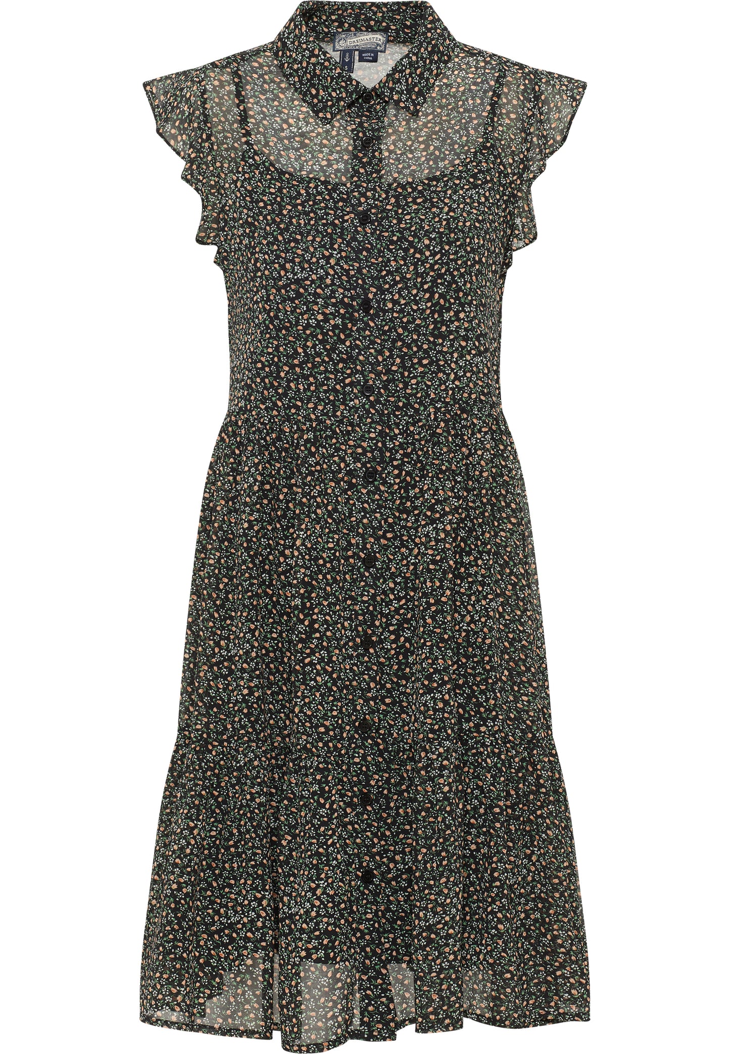 DreiMaster Vintage Damen Blusen Kleid