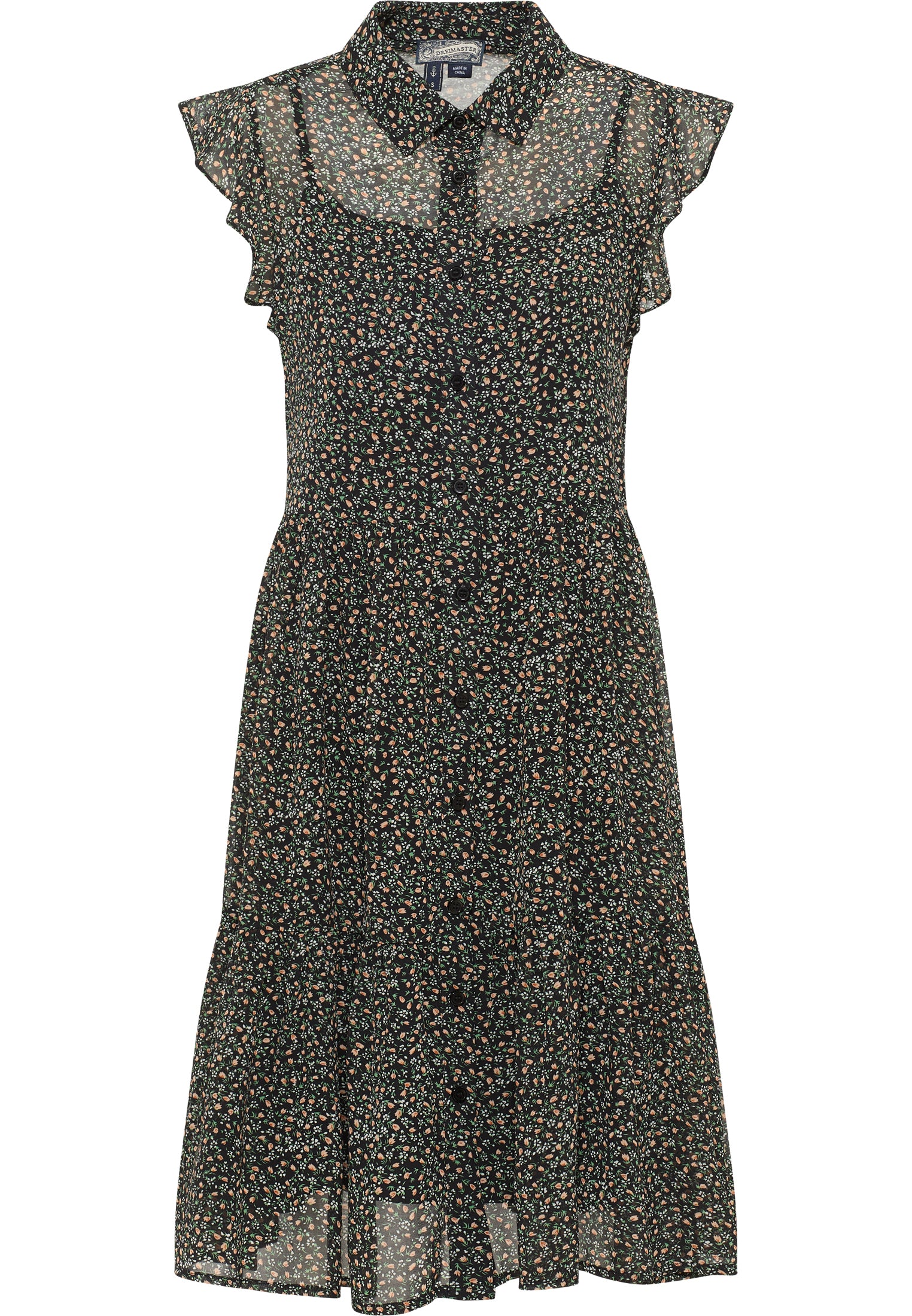 DreiMaster Vintage Damen Blusen Kleid