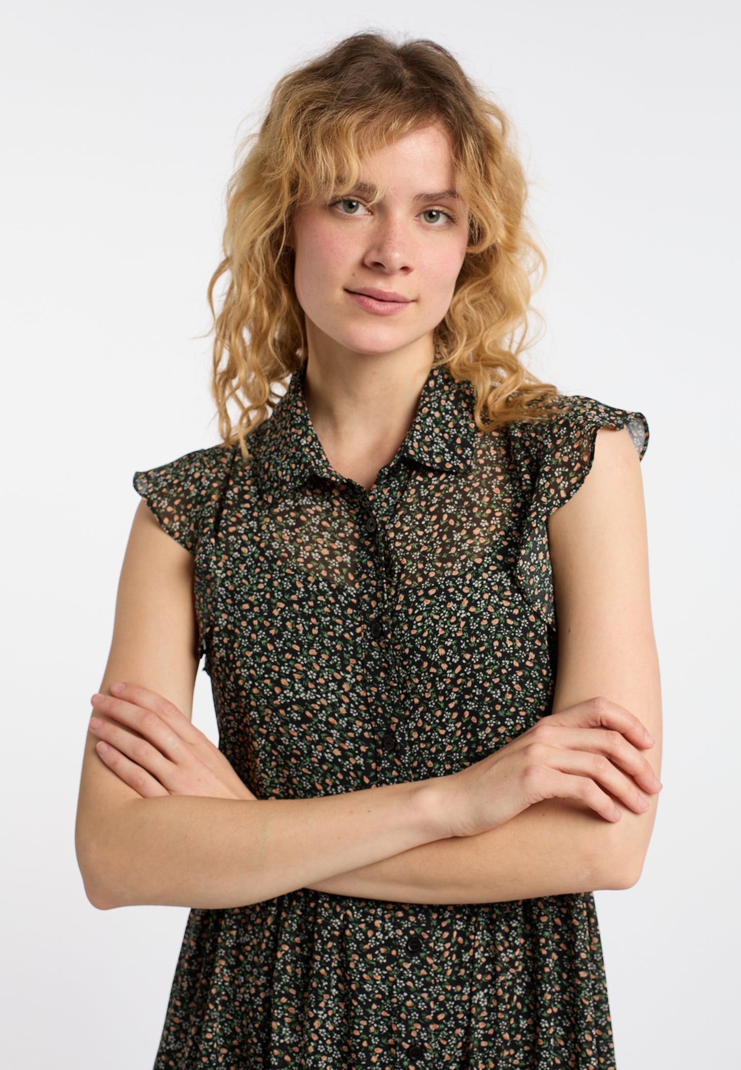 DreiMaster Vintage Damen Blusen Kleid