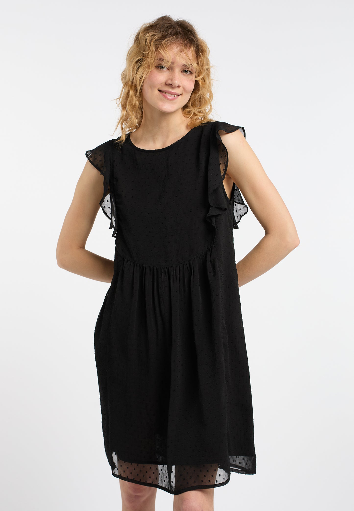 Midikleid mit Rüschen