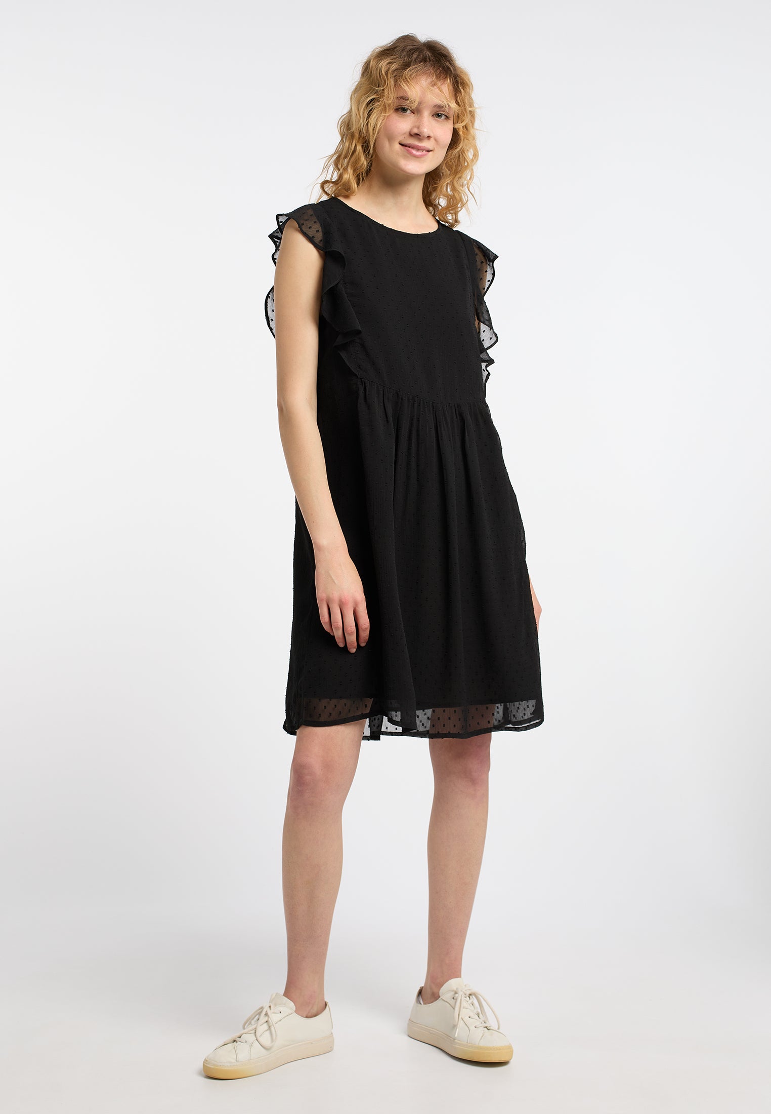 Midikleid mit Rüschen