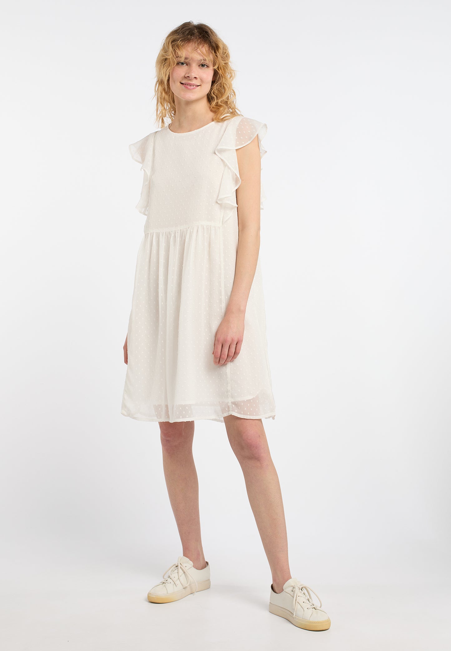 Midikleid mit Rüschen