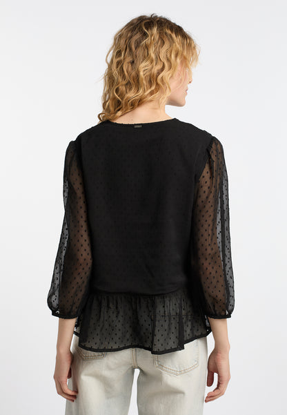 DreiMaster Vintage bluzka damska z koronką