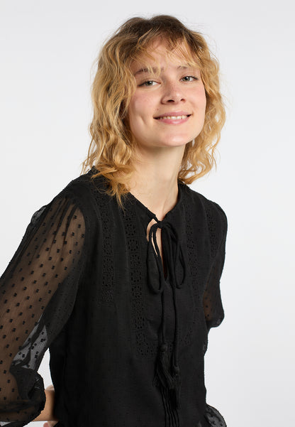 DreiMaster Vintage bluzka damska z koronką