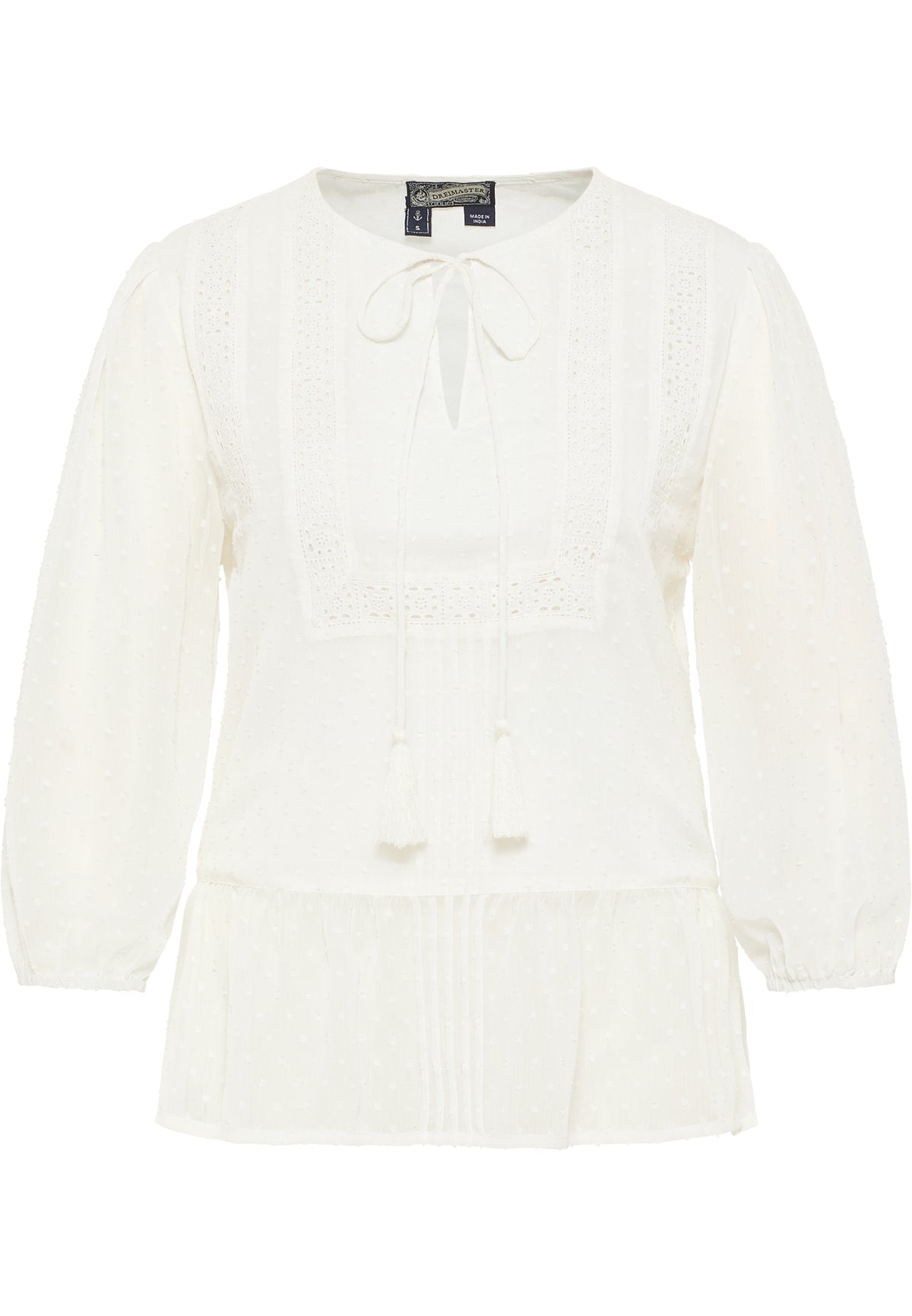 DreiMaster Vintage Women's blouse shirt with lace