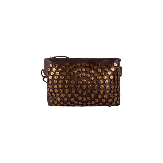 DreiMaster Vintage Damen-Ledertasche mit Nieten