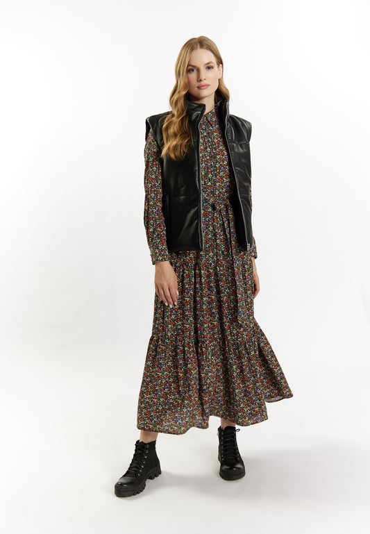 Dreimaster Vintage damska skórzana kamizelka