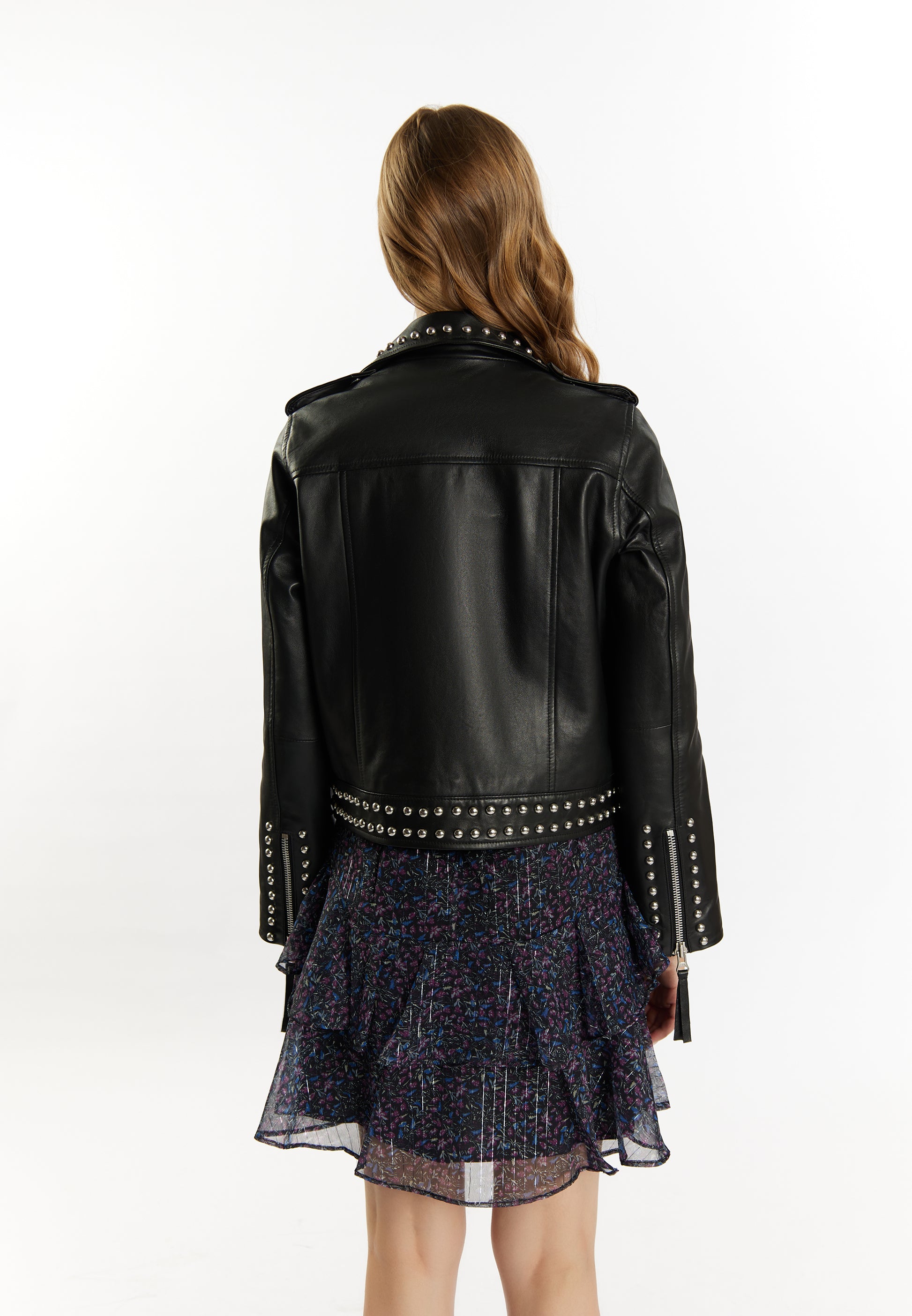 DreiMaster Vintage Damen Leder Bikerjacke