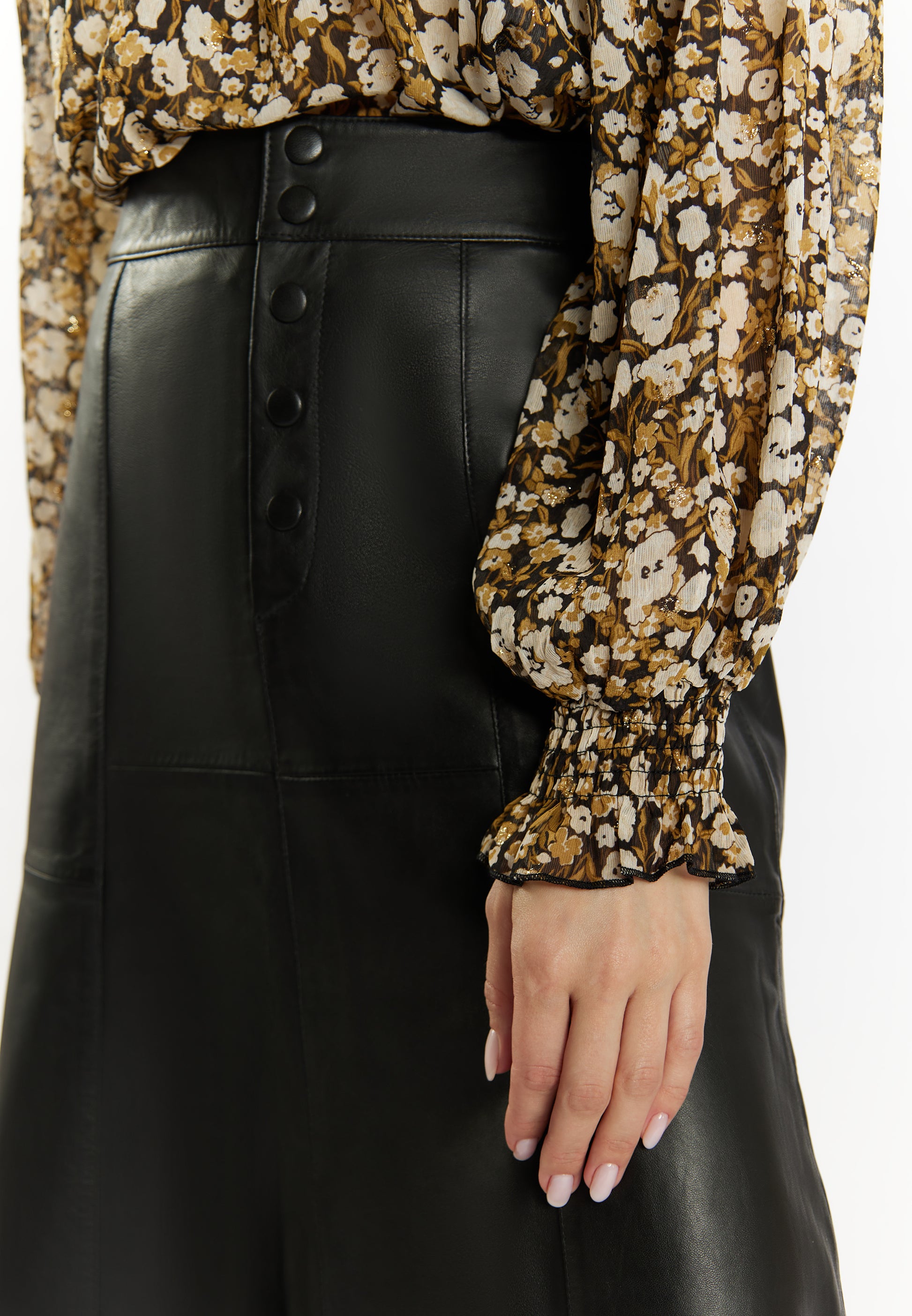 Dreimaster Vintage damska skórzana spódnica