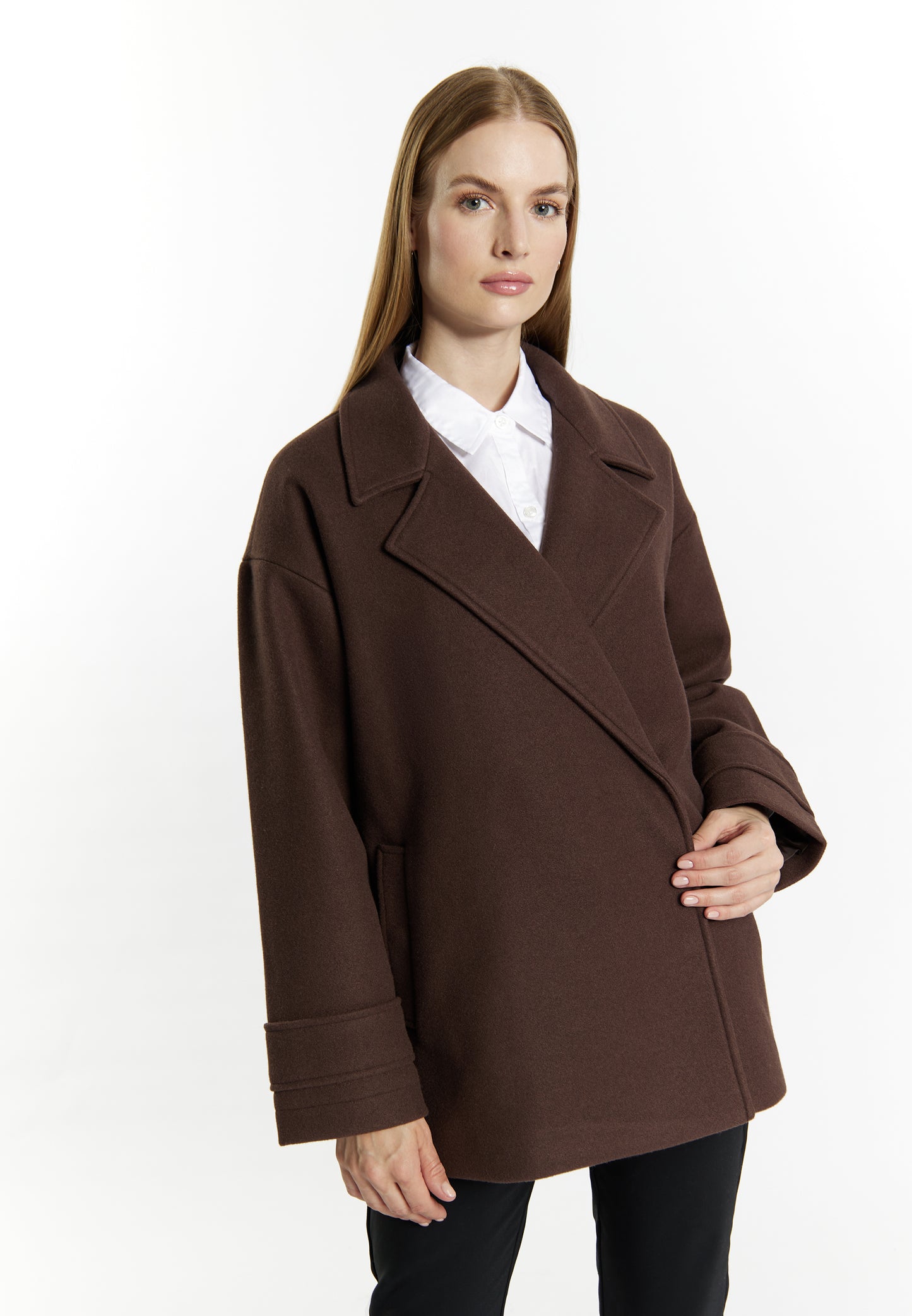 DreiMaster Klassik Women's Transitional Jacket In A Wool Look - Schmuddelwedda Shop
