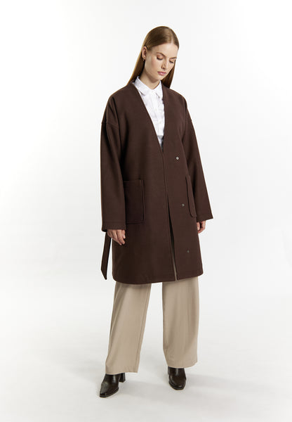 Dreimaster Klassik Women's Transitional Coat In A Wool Look - Schmuddelwedda Shop