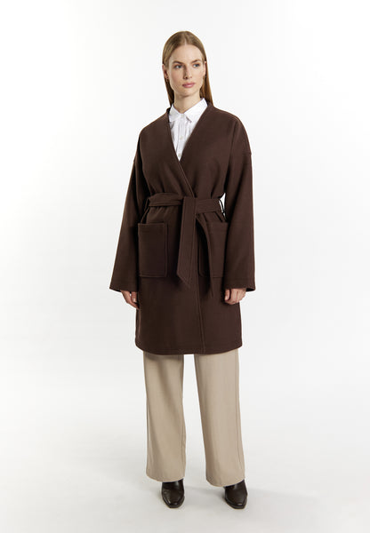 Dreimaster Klassik Women's Transitional Coat In A Wool Look - Schmuddelwedda Shop
